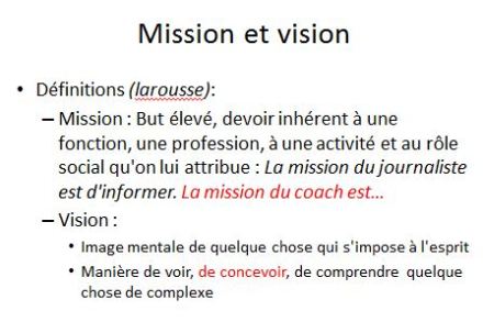 Mission et vision