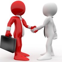 Men shaking hands as a sign of friendship and agreement